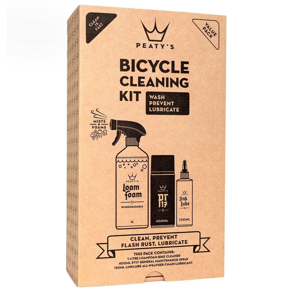 Набір для мийки Peaty's Cleaning Gift Pack, шампунь 1L / Спрей PT17 400ml / мастило ланцюга 120ml, All-Weather