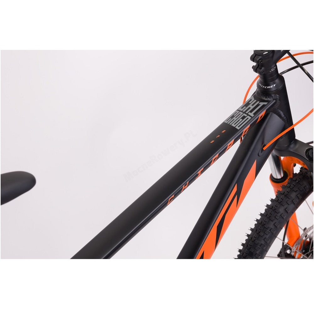Велосипед KTM CHICAGO 272 27.5 " рама M / 43, чорний матовий (Помаранчевий), 2022
