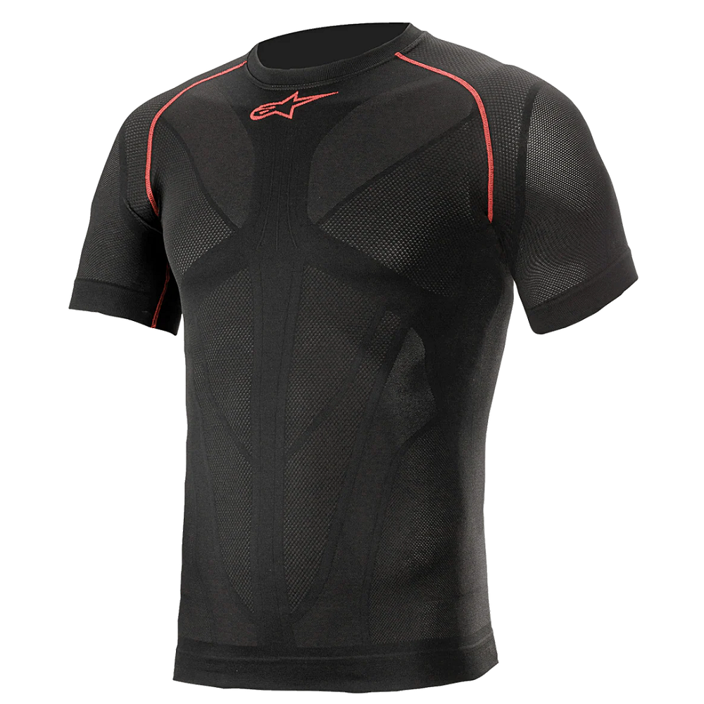 Alpinestars RIDE TECH V2 TOP SHORT SLEEVE SUMMER BLACK RED, M/L