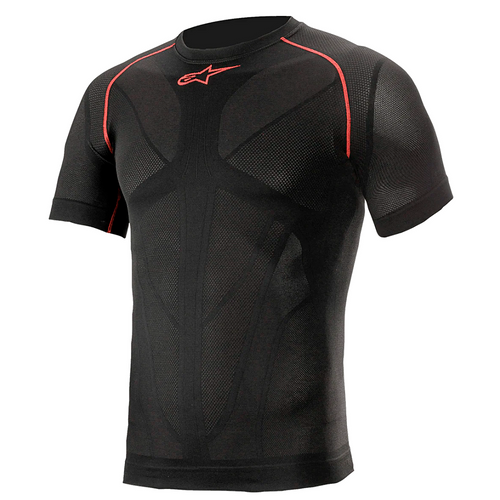 Alpinestars RIDE TECH V2 TOP SHORT SLEEVE SUMMER BLACK RED, M/L