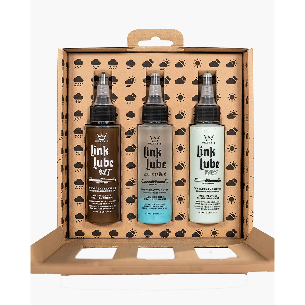 Набір мастил для ланцюга Peaty's LinkLube All Seasons Starter Pack, Dry / Wet / All-Weather, 3x 60ml