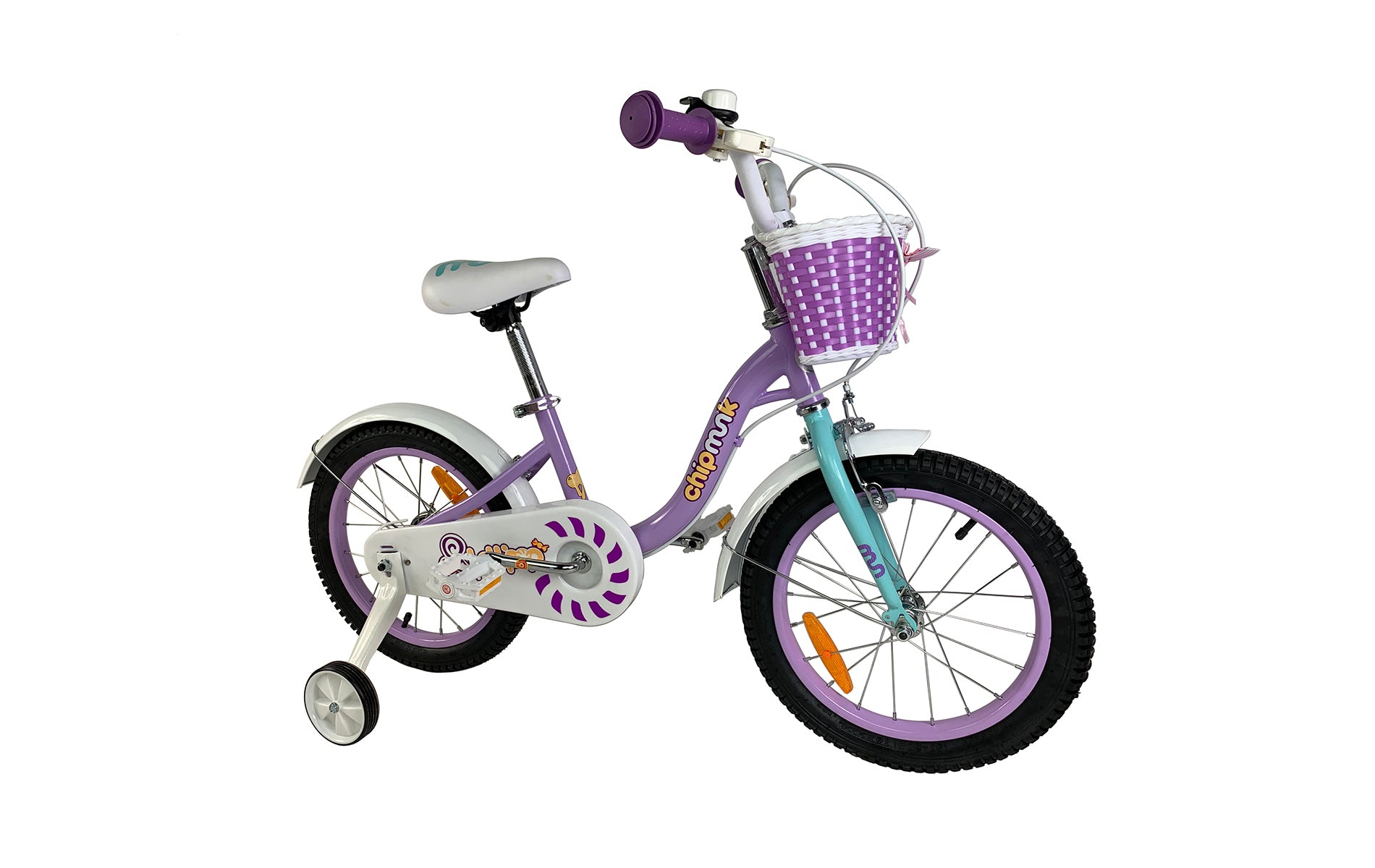 Велосипед дитячий RoyalBaby Chipmunk MM Girls 14", OFFICIAL UA, фіолетовий