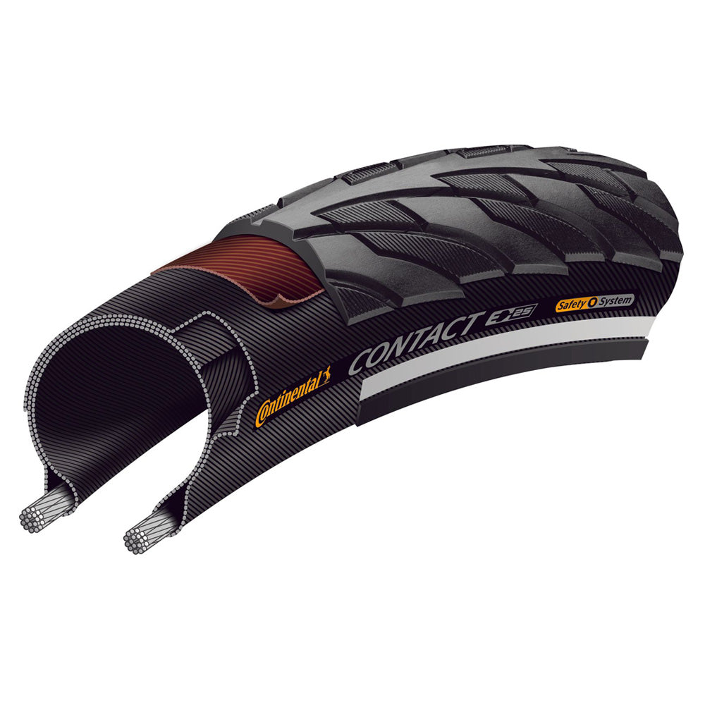 Покришка Continental Contact, 28 | / 700 X 47c / 28 X 1.75, Чорна, не складна