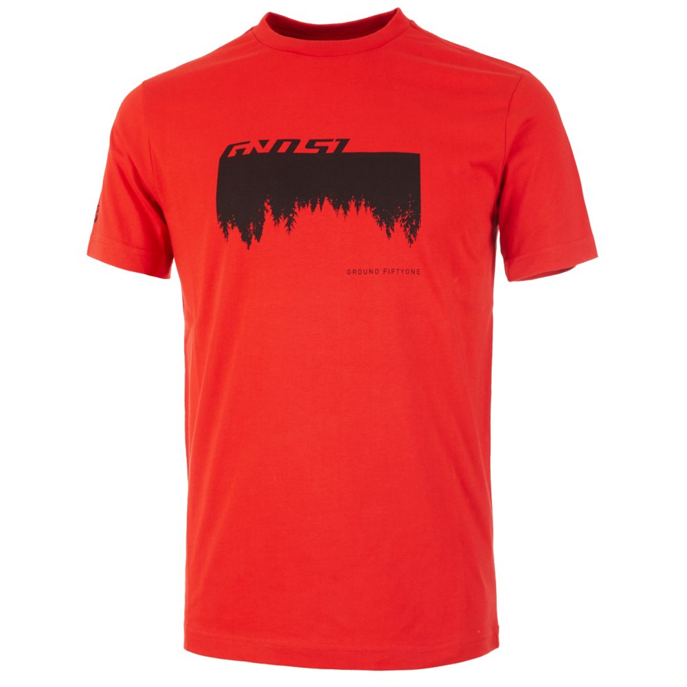 Футболка Ghost MTN Casual Line Woods, M, червоно-чорна