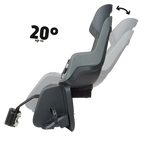Дитяче велокрісло  Bobike GO Frames RS Reclining System - rear bicycle seat for frame Macaron grey