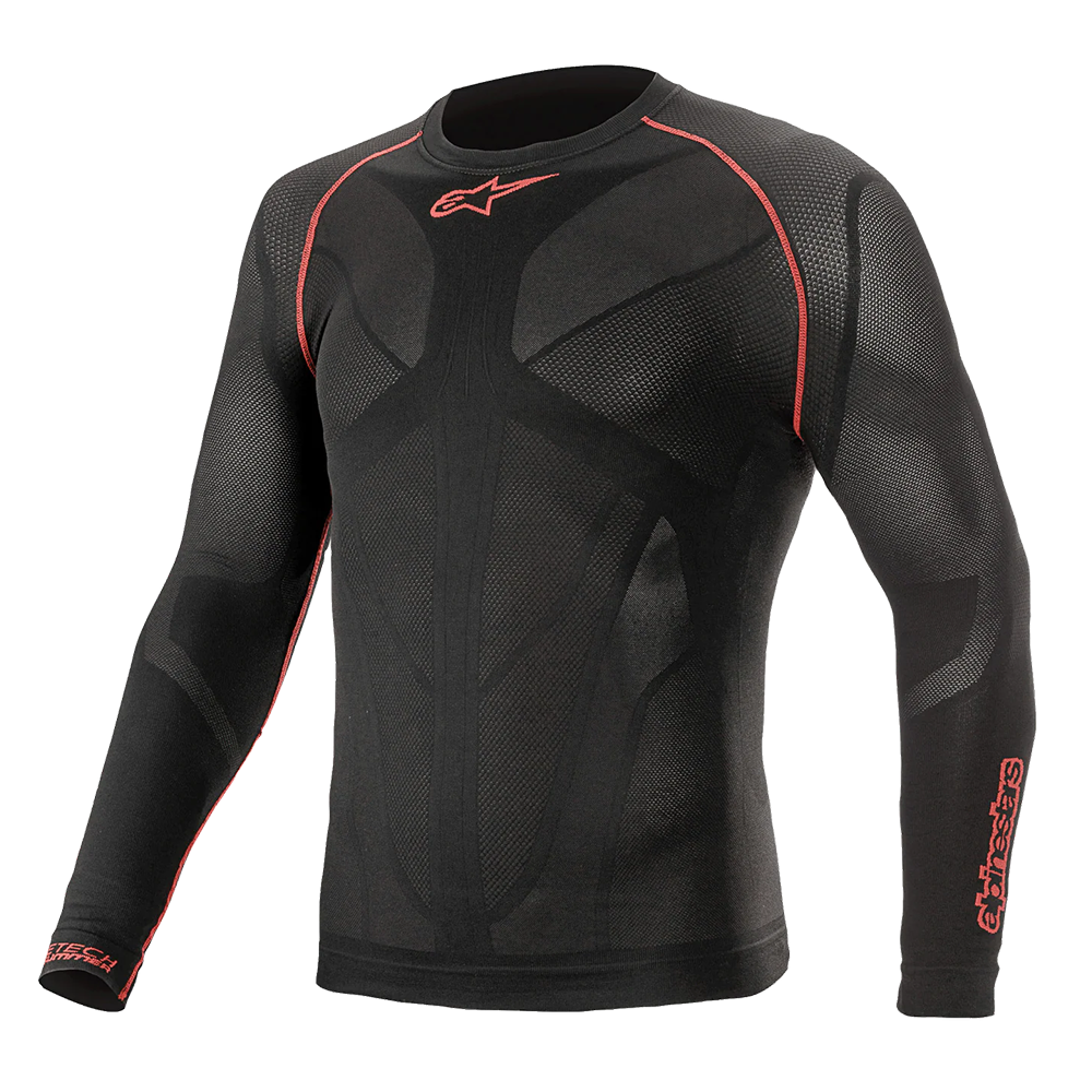 Alpinestars RIDE TECH V2 TOP LONG SLEEVE SUMMER BLACK RED, M/L