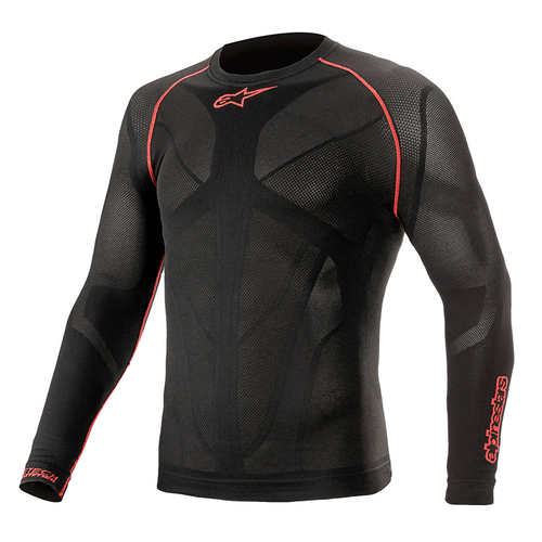 Alpinestars RIDE TECH V2 TOP LONG SLEEVE SUMMER BLACK RED, M/L