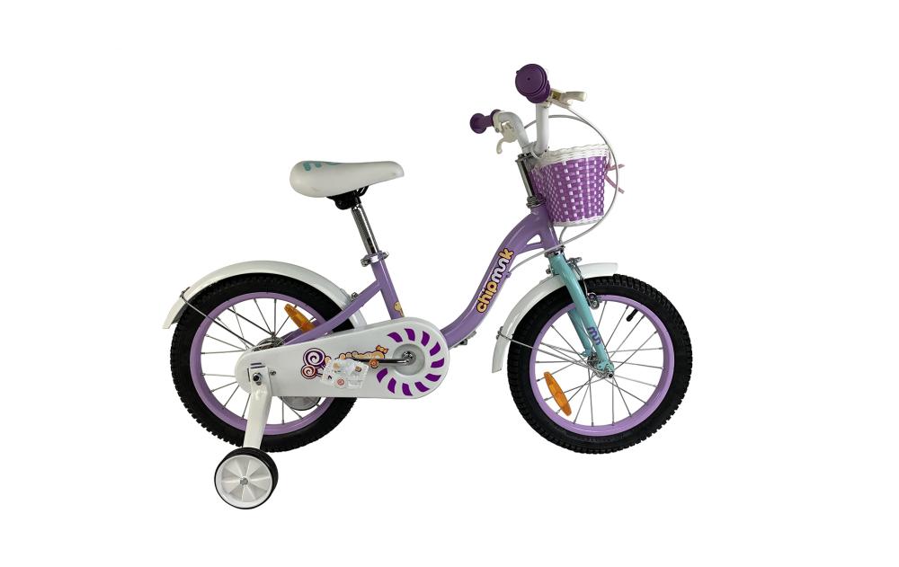 Велосипед дитячий RoyalBaby Chipmunk MM Girls 14", OFFICIAL UA, фіолетовий