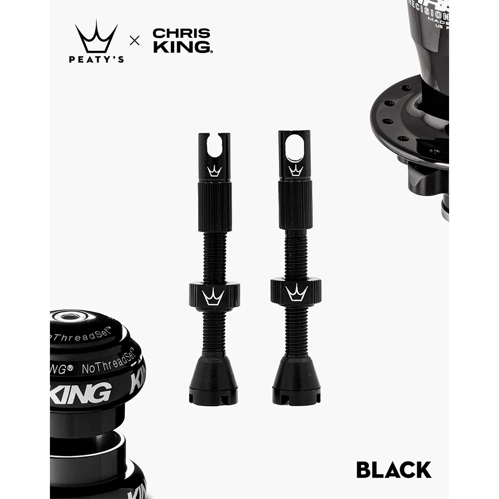 Ніпелі Peaty's x Chris King Tubeless Valves, 60mm, Black