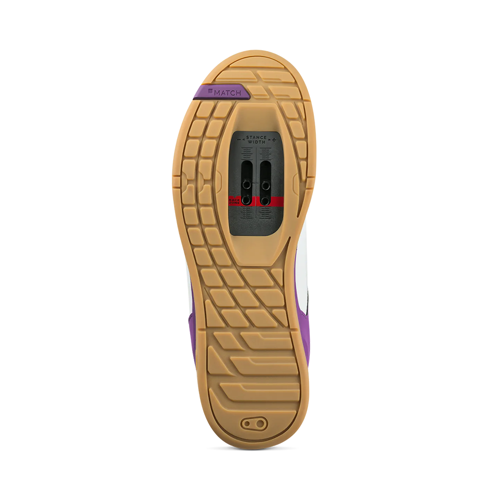 Веловзуття CrankBrothers SHOES MALLET LACE WHITE / PURPLE - GUM OUTSOLE - BERNARD KERR 9.5