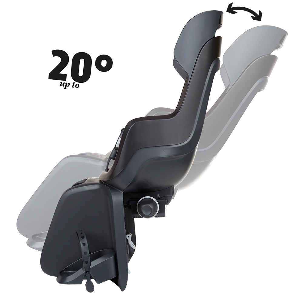 Дитяче велокрісло Bobike GO Carriers RS Reclining System - rear bicycle seat for rack Urban Black