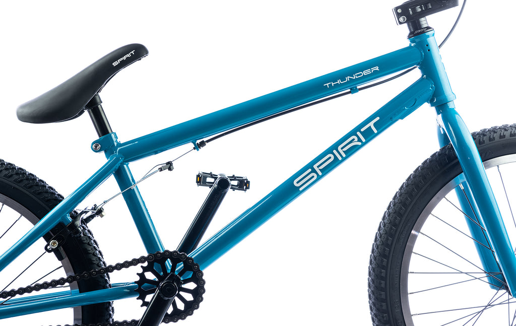 Велосипед Spirit Thunder 20", рама Uni, Блакитний / глянець, 2021