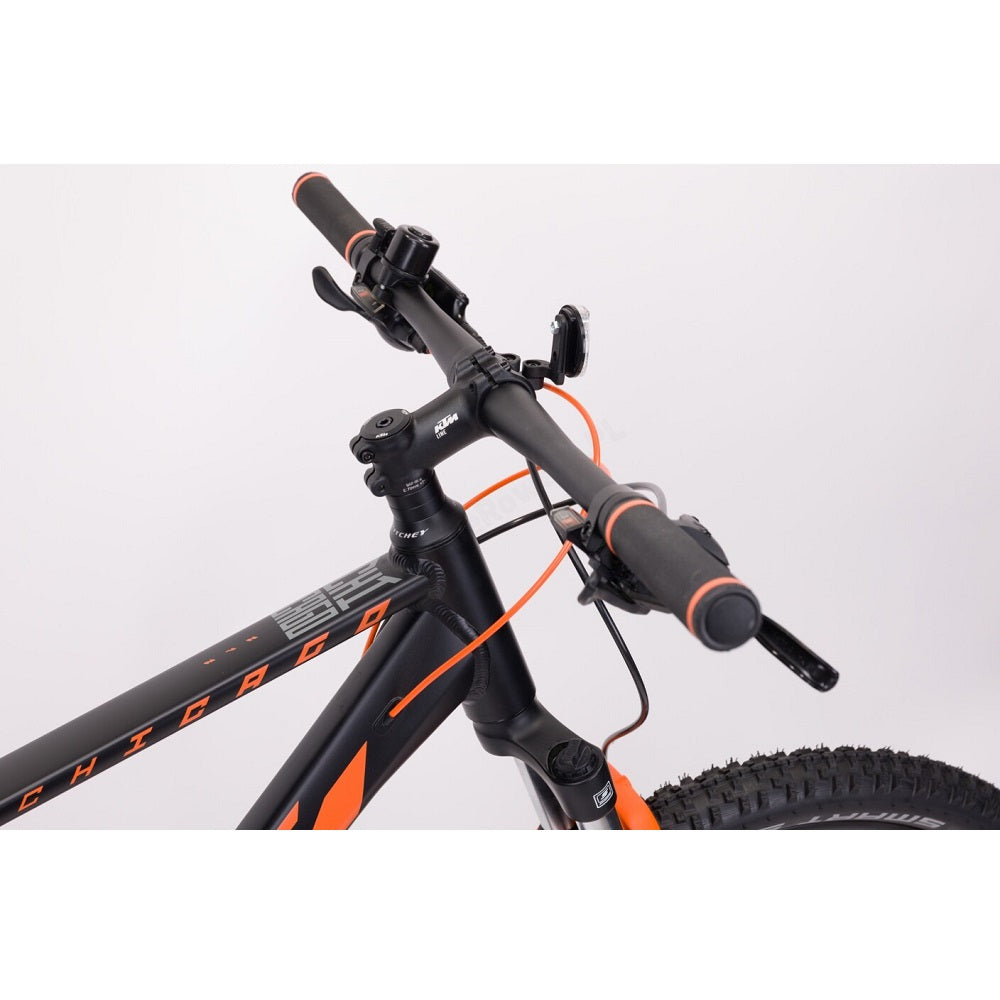 Велосипед KTM CHICAGO 272 27.5 " рама M / 43, чорний матовий (Помаранчевий), 2022