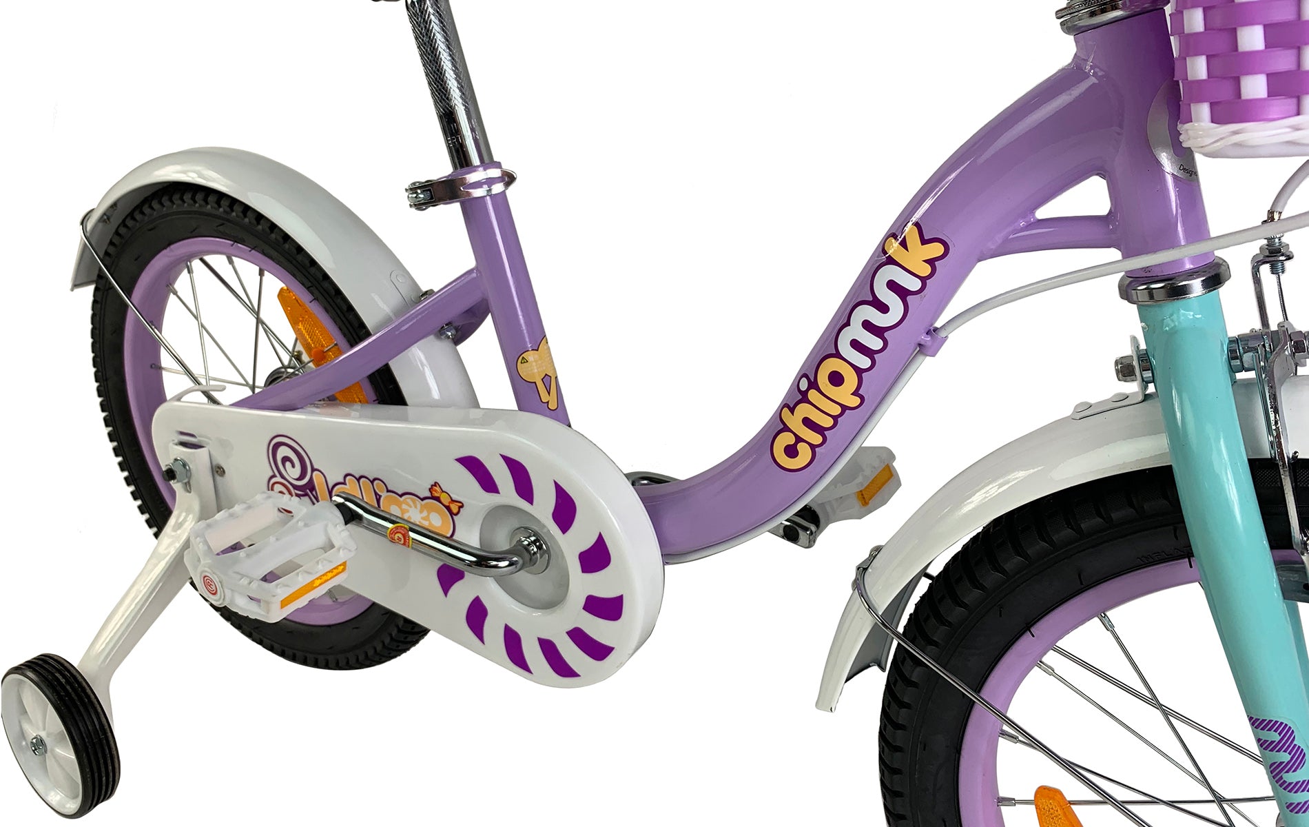 Велосипед дитячий RoyalBaby Chipmunk MM Girls 18", OFFICIAL UA, фіолетовий