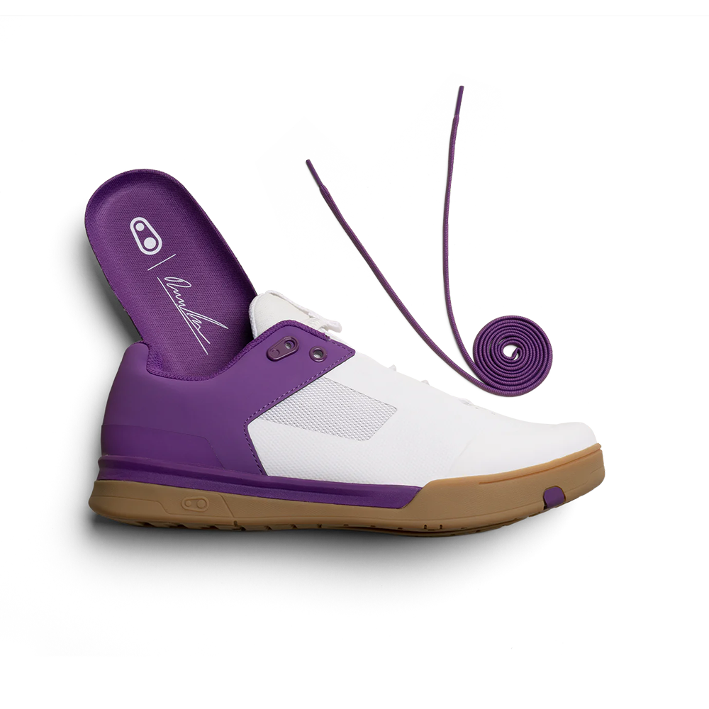 Веловзуття CrankBrothers SHOES MALLET LACE WHITE / PURPLE - GUM OUTSOLE - BERNARD KERR 9.0