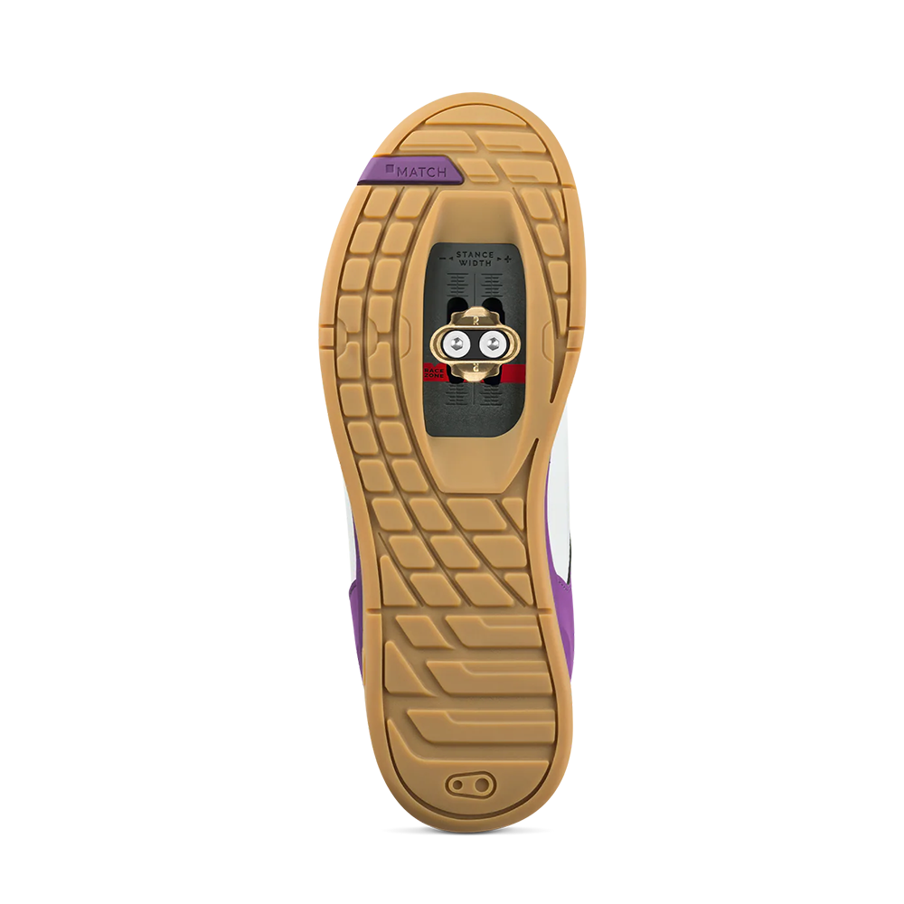 Веловзуття CrankBrothers SHOES MALLET LACE WHITE / PURPLE - GUM OUTSOLE - BERNARD KERR 9.5
