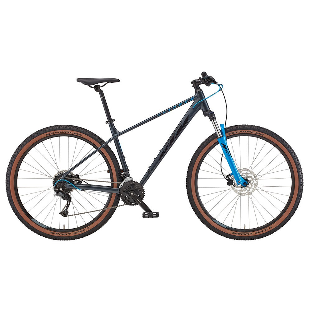 Велосипед KTM CHICAGO 271 27.5" рама М/43 сірий (чорно/синій) 2022/2023