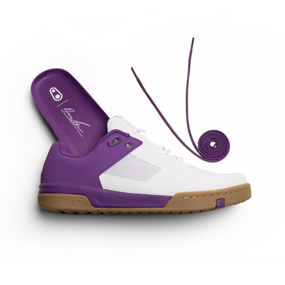 Веловзуття CrankBrothers SHOES STAMP LACE WHITE / PURPLE - GUM OUTSOLE - BERNARD KERR 10.5