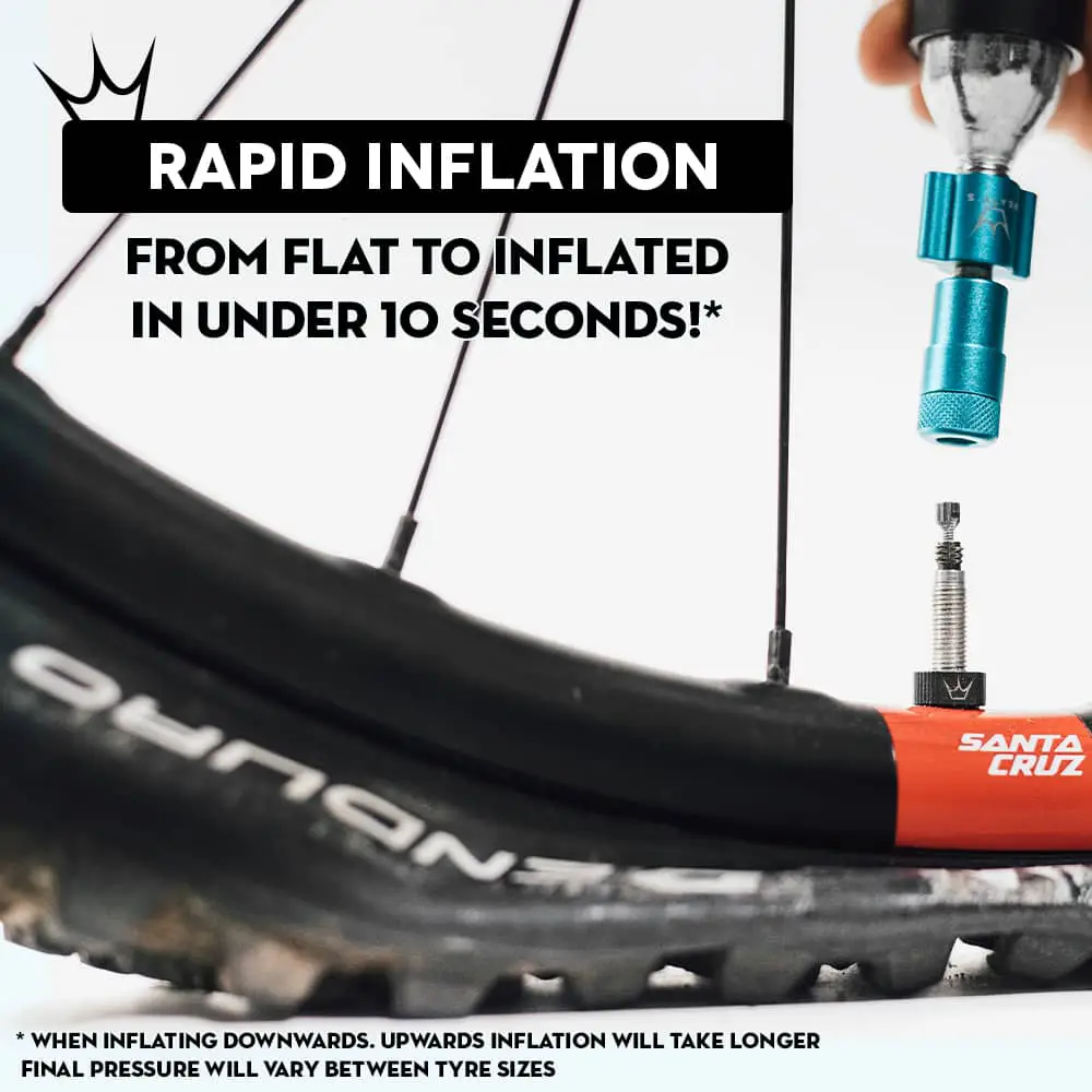 Насос Peaty's Holeshot CO2 Tyre Inflator, MTB 25g